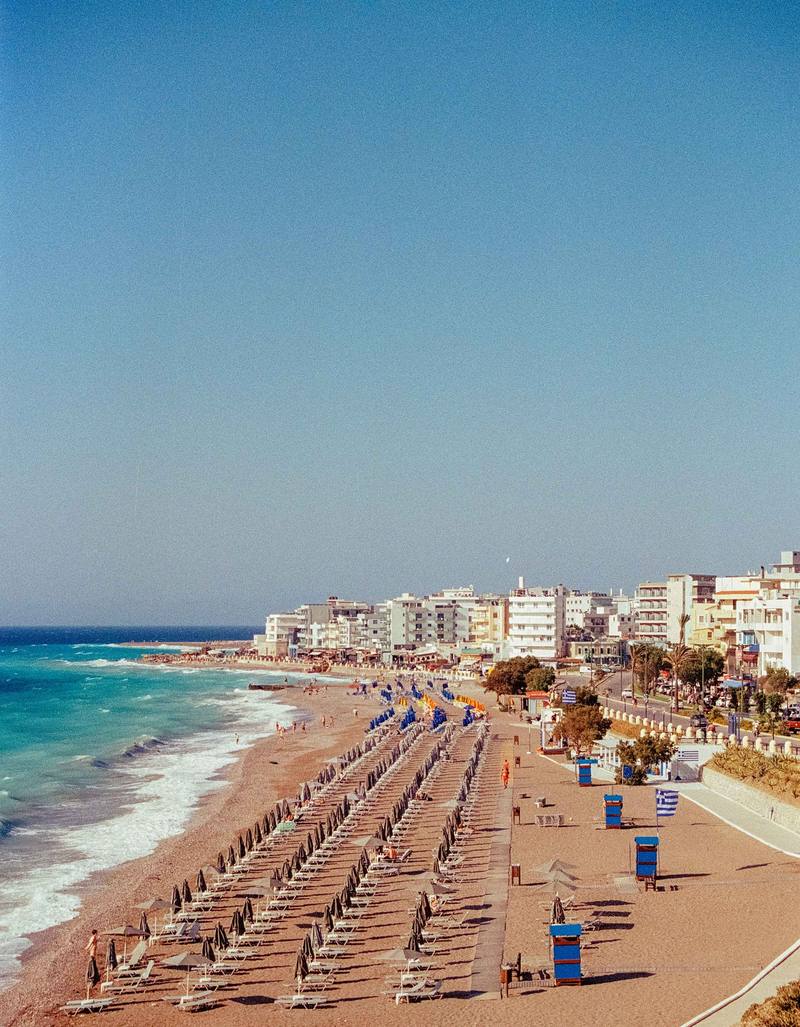 Greek island shoreline